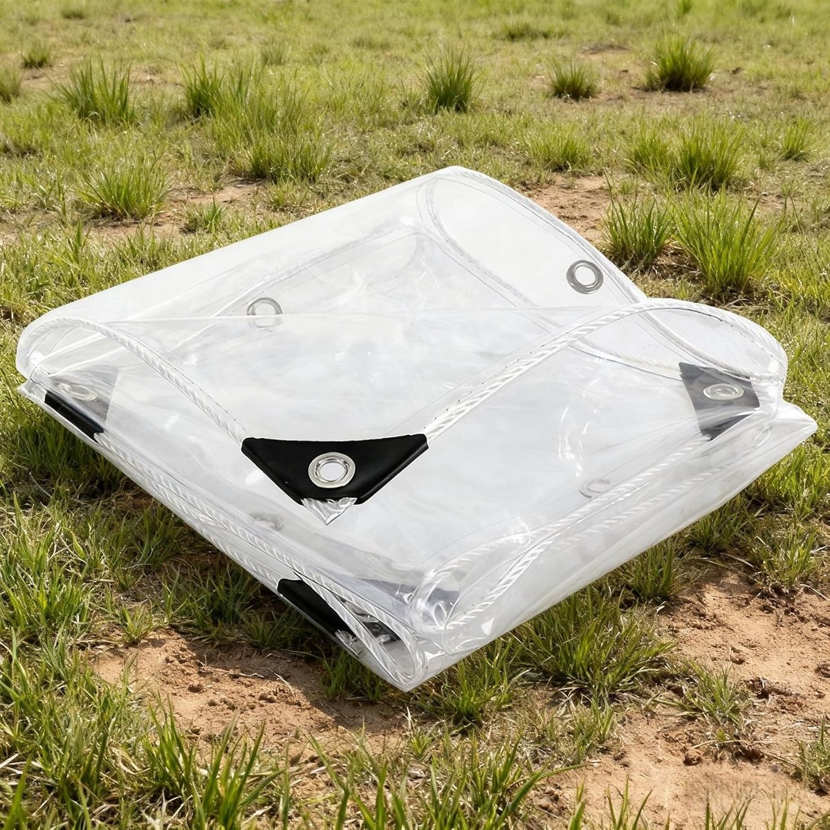 Doorzichtig Dekzeil - Transparant Tarp - Buiten Beschermen - Waterdicht PVC - 160 x 305 cm - Transparant