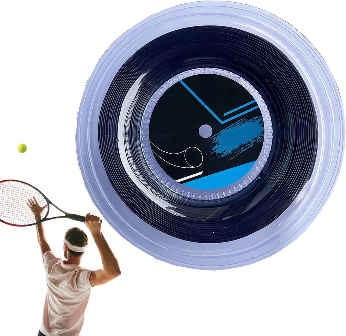 Tennissnaar Polyester - Trainingssnaar Tennisband - Tennis Training - Schokabsorberend - 200 m - Bruin