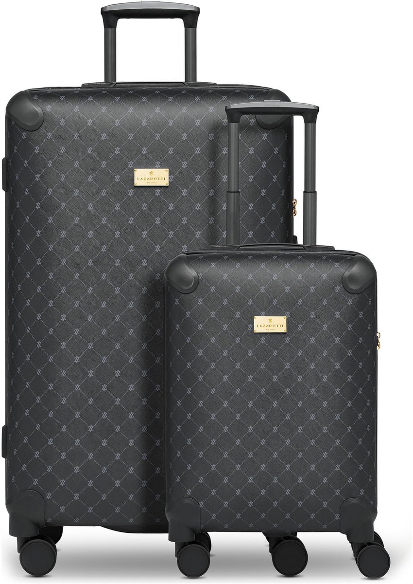 Lazarotti Palermo 4 wielen Kofferset 2-delig - Harde bagage - TSA slot - black 1