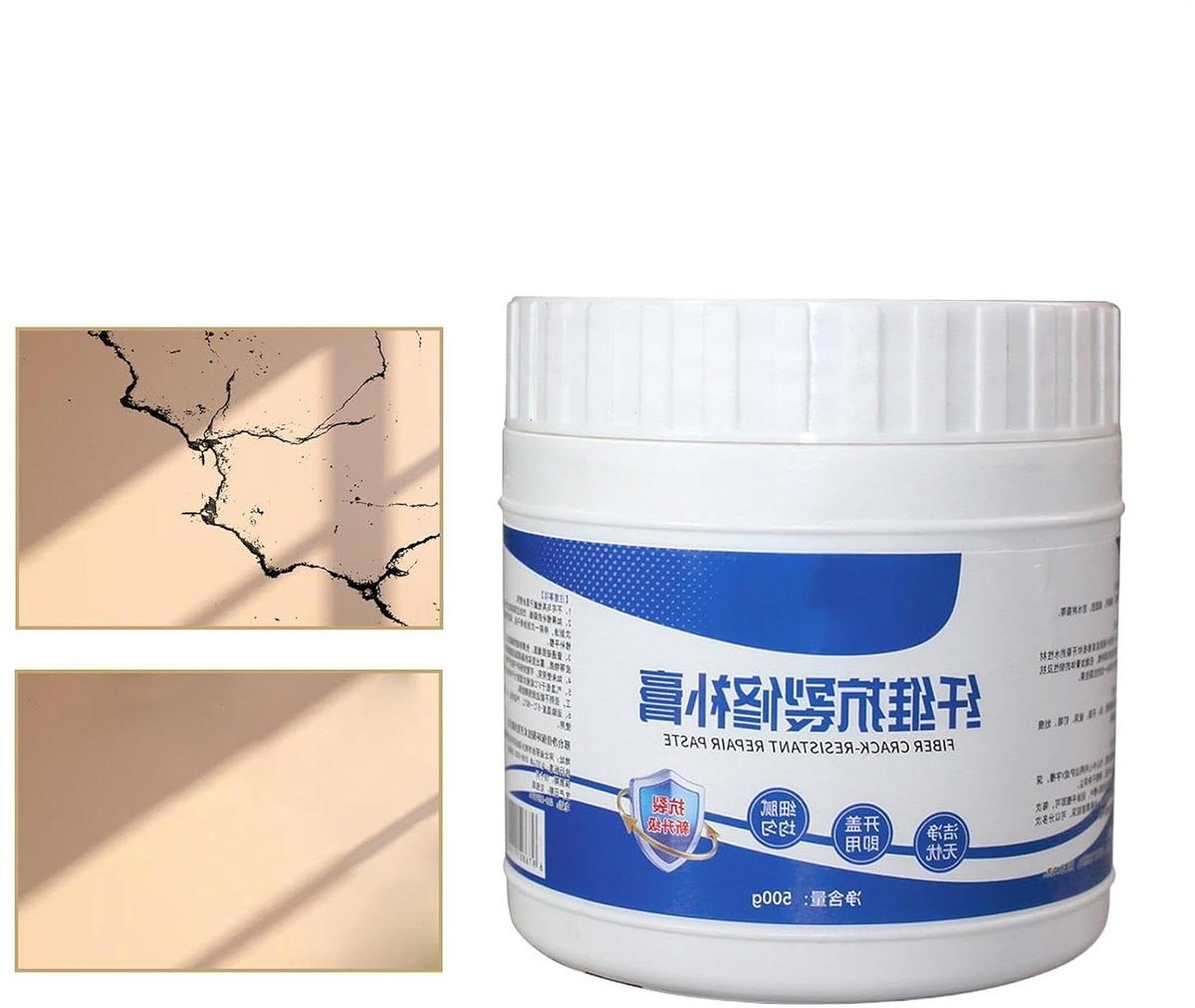 Gipsplaatreparatiepasta - Muurvuller - Scheuren Repareren - Vezelversterkte Formule - 500 gram - Wit