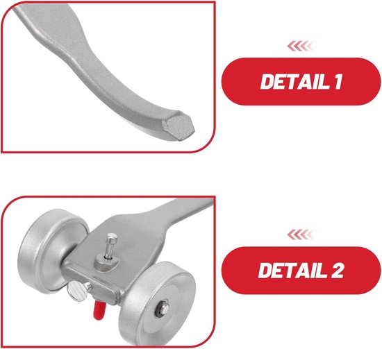 Voegroller Metselwerk - Voegmachine Baksteen - Muren Repareren - Ergonomisch Rolontwerp - 23.5 cm - Zilver — afbeelding 5