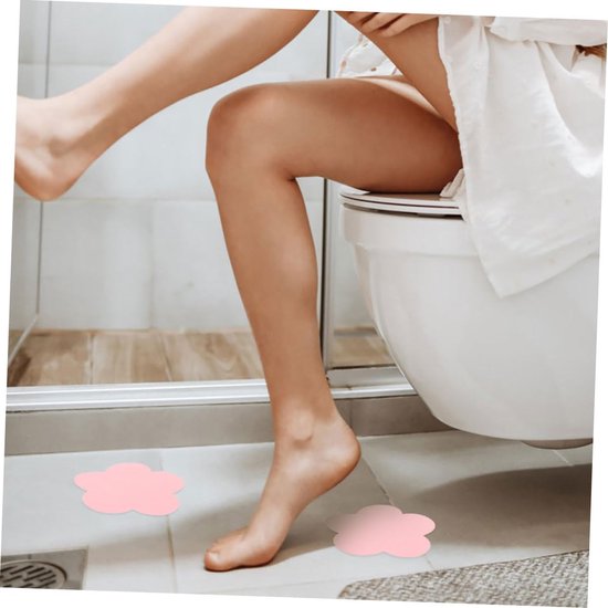 Bloemen Antislip Stickers - Badkamer Antislip Strips - Veilig Douchen - Zelfklevend PEVA Materiaal - 8.5 x 8.5 cm - Roze — afbeelding 2