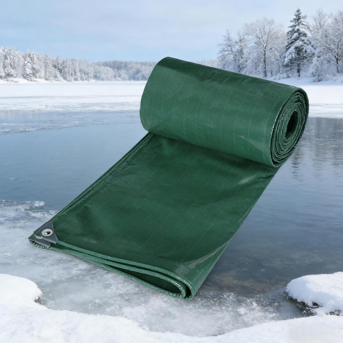 Waterdicht Zeildoek - Dekzeil Grondzeil - Buiten Beschermen - Versterkte Randen Ogen - 160 x 280 cm - Groen
