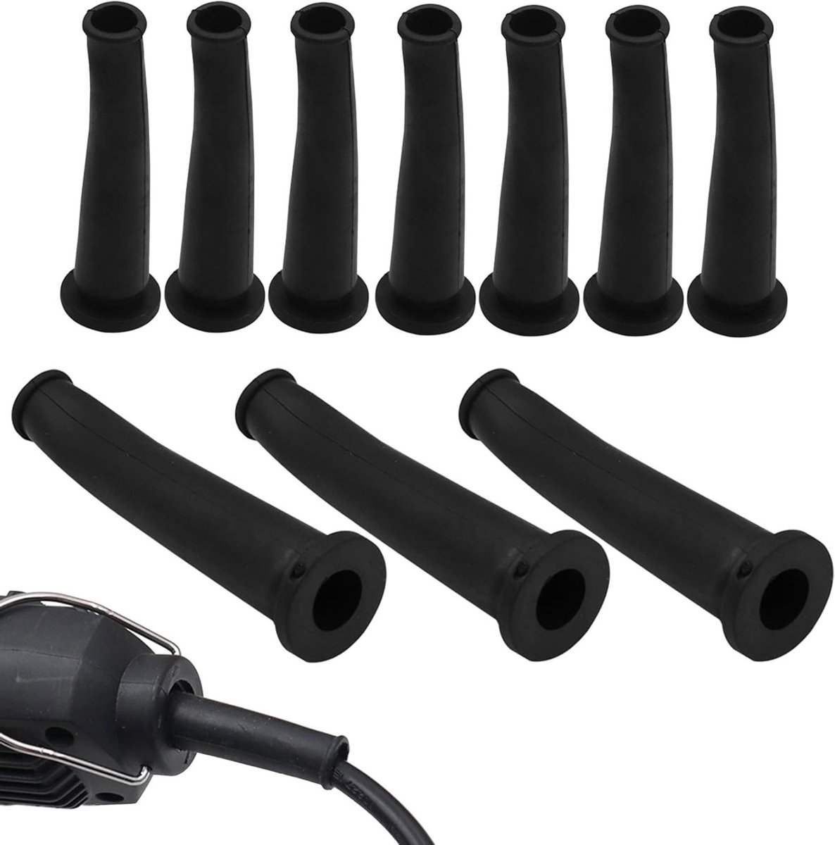 Rubberen Kabelsleeves voor Hoekslijpers - 75x9mm Kabelbescherming, Kabelbeheer en Accessoires voor Elektrisch Gereedschap (Verpakking van 10)