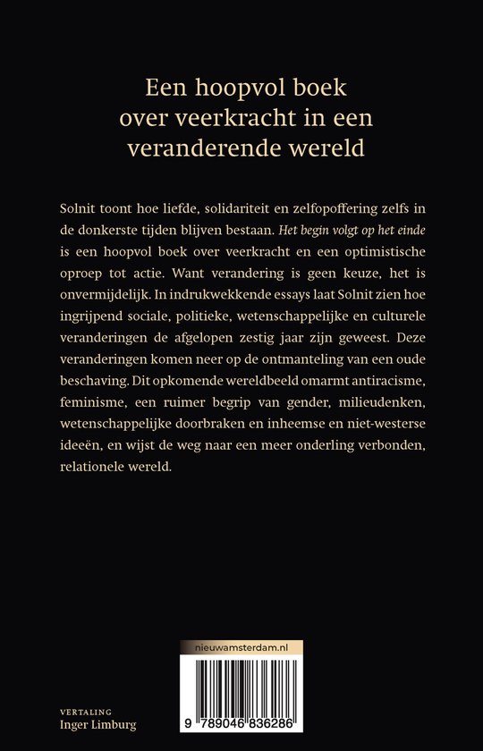 Boek "Een hoopvol boek over veerkracht in een veranderende wereld" met tekst en streepjescode.