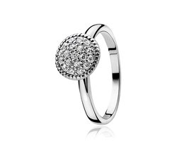 ZINZI zilveren ring wit ZIR930
