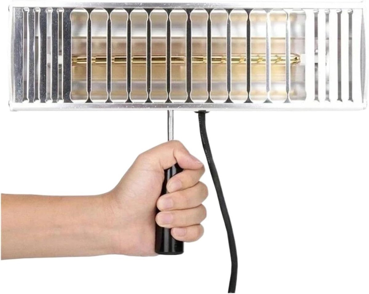 Infrarood Verf Droger - Autolak Uitharder - Autolak Drogen - Draagbare Verwarming - 31x10cm - Zwart