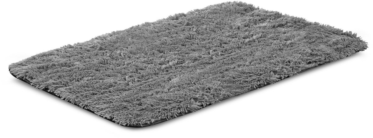 AIO Factory - Shaggy Vloerkleed - Antislip - 80x120 cm - Ciemnogrijs
