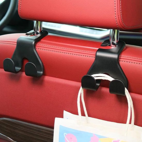 Autohaak - Opberghouder Stoel - Auto Organiseren - Verstelbaar en Inklapbaar - 7x4.5x6 cm - Wit — afbeelding 5