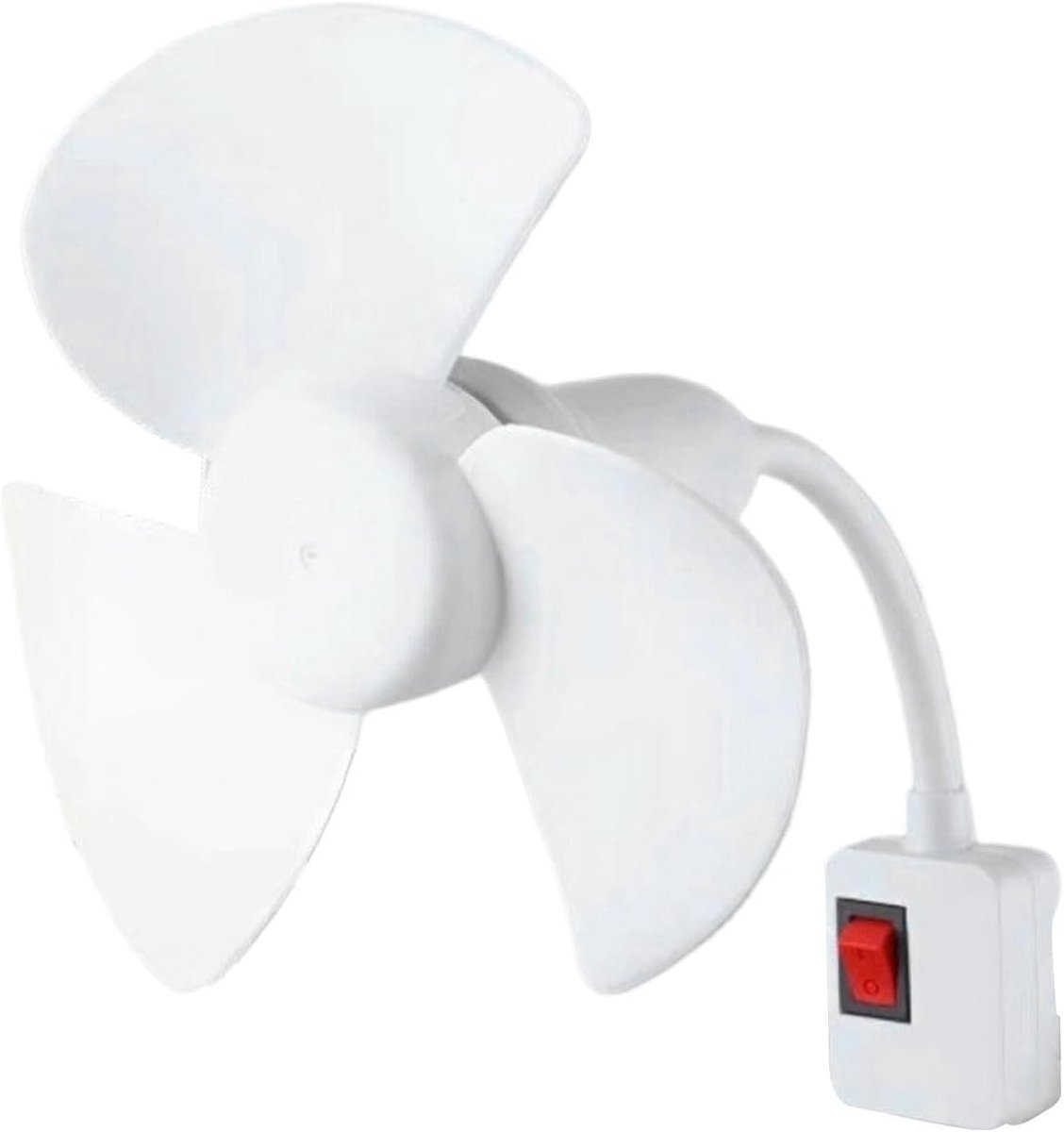 Stekkerventilator - Ventilator voor stopcontact - Persoonlijke koeling - Stil ontwerp - 14x14x20 cm - Wit