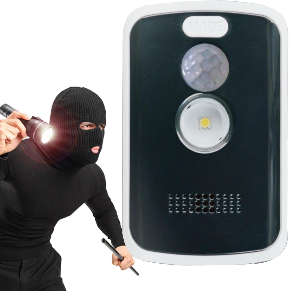 Bewegingssensor Alarm - Reis Alarm Melder - Veiligheid Thuis - Draagbaar Systeem - 9.3 x 8.5 x 3.5 cm - Meerkleurig
