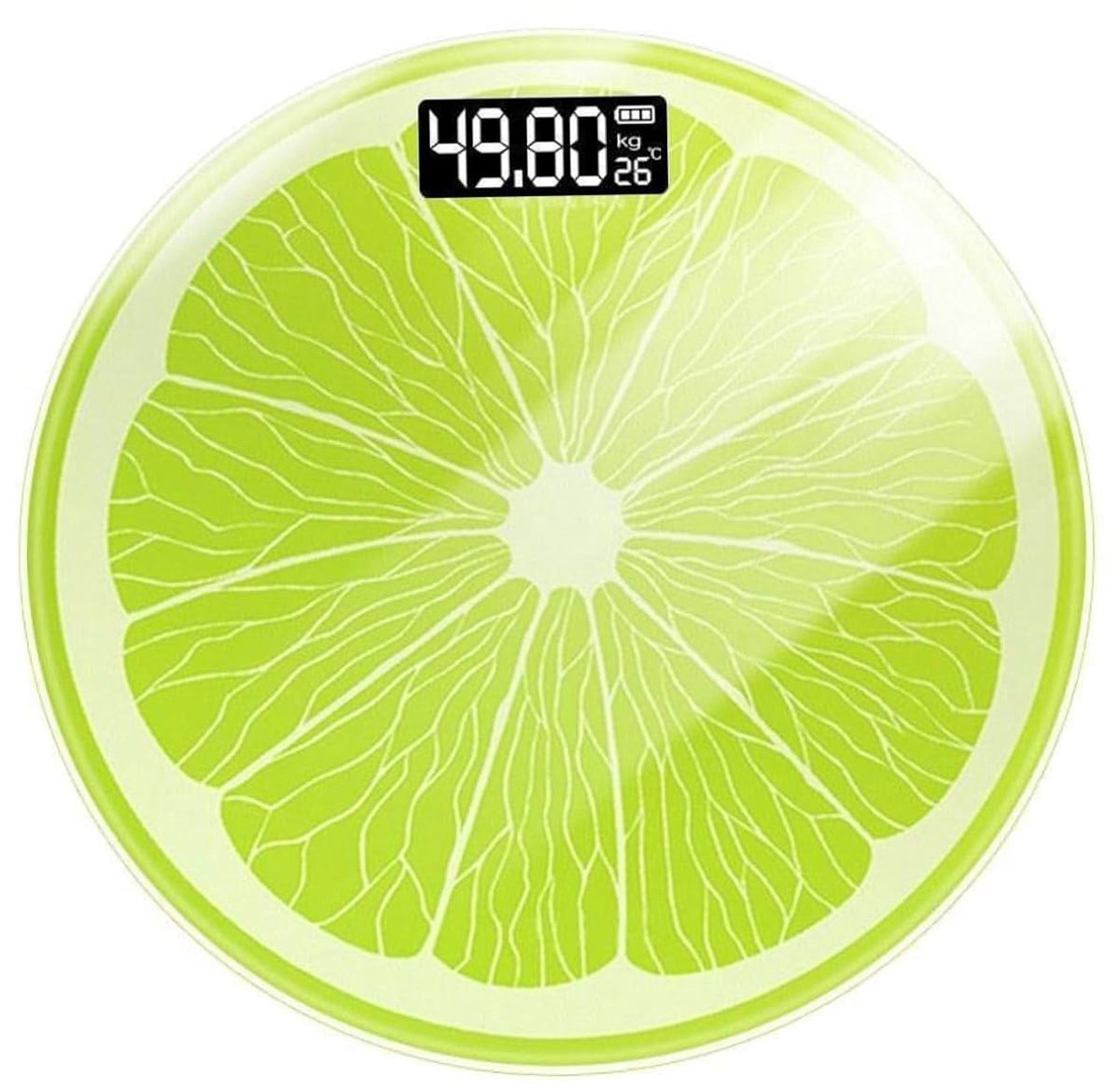 Digitale Weegschaal - Precisie Weegbrug - Gezondheid Monitoren - Temperatuur Weergave - Tot 180 kg - Groen