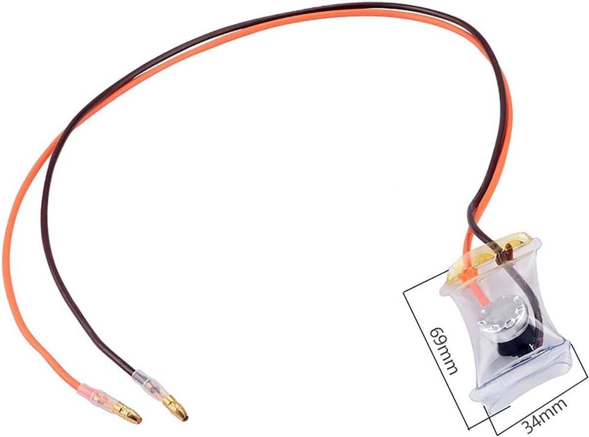 Koelkast Thermostaat - Ontdooi Regelaar - Koeling Regelen - Bimetalen Actie - 50cm Kabel - Wit
