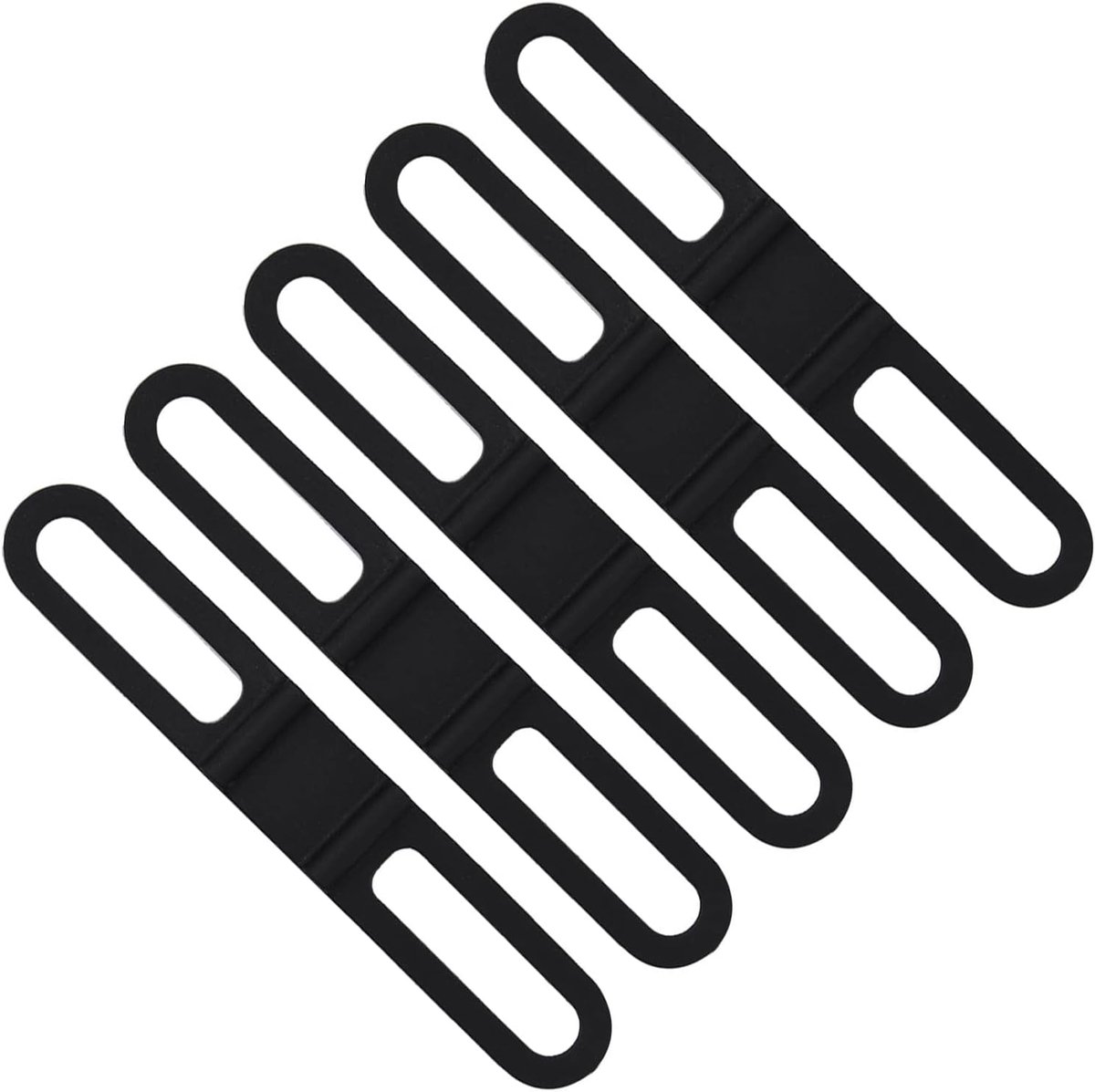 Fietshouder Set - Siliconen Bandjes - Bevestigen Accessoires - Veelzijdig Gebruik - 5 Stuks - Zwart