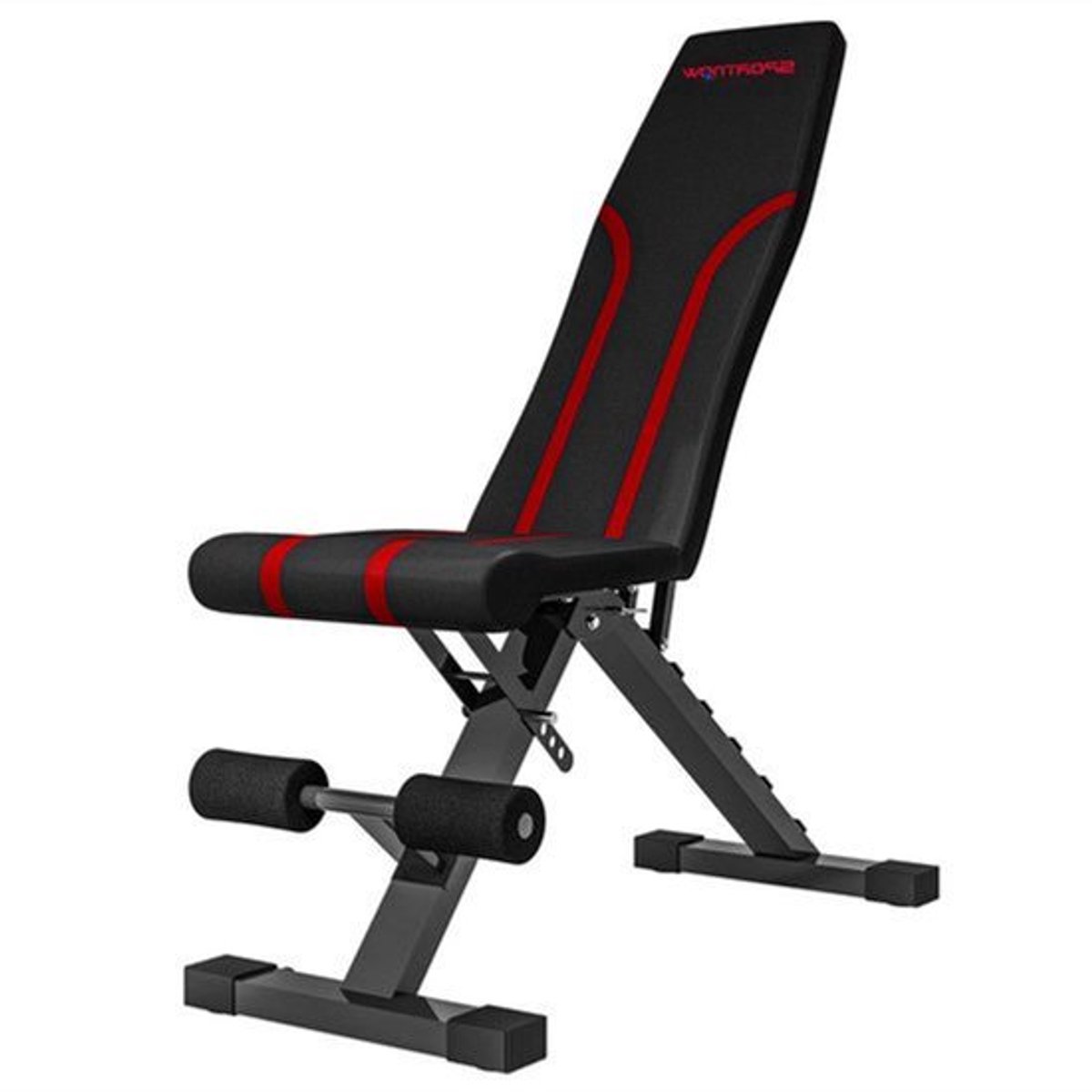 Fitnessbank – Inklapbare Trainingsbank – Krachtbank – Dumbbellbank – Workoutbank – Zes Verstelbare Rugleuningstanden – Stevig Gepoedercoat Stalen Frame – Zwart
