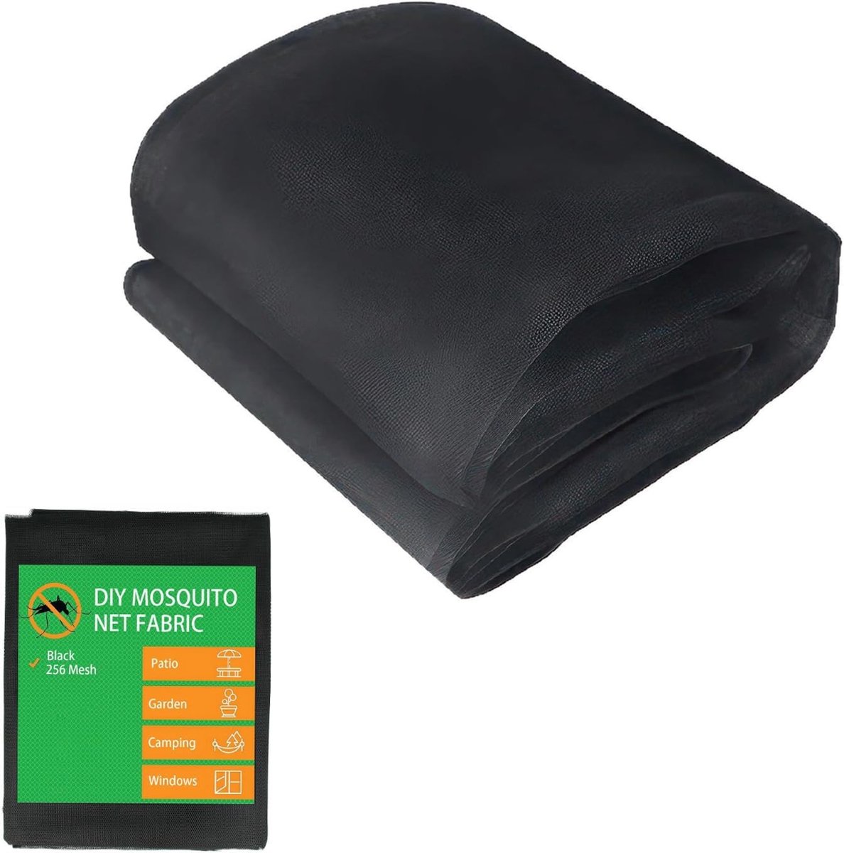 Decoratief en beschermend net voor tuin en camping, polyester rol tegen insecten, eenvoudig te knippen en installeren, ideaal voor buitengebruik en bescherming tegen ongedierte (3 x 15 m)