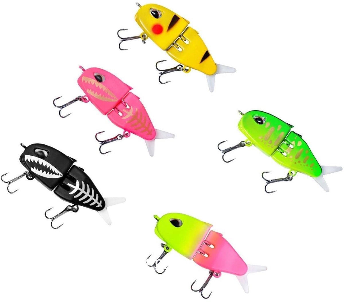 Mini Glide Baits - 5 Stuks Gewrichtsgebonden Vissersaas