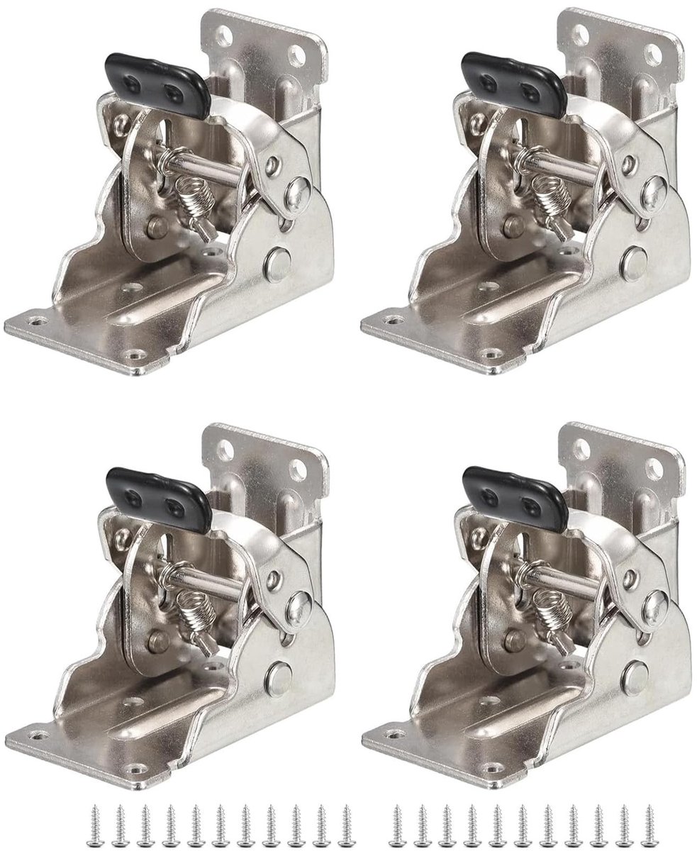 Vouw Scharnieren - 90° Meubelscharnieren - 4-Pack Zilver