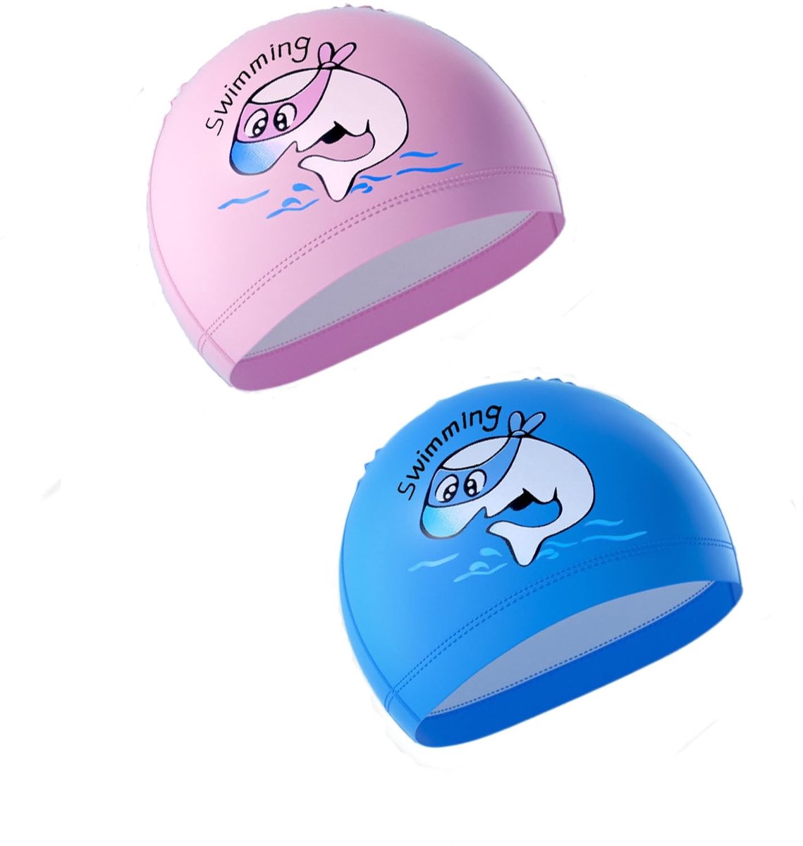 Kids Zwemcap - Waterdicht en Ademend - Roze en Blauw