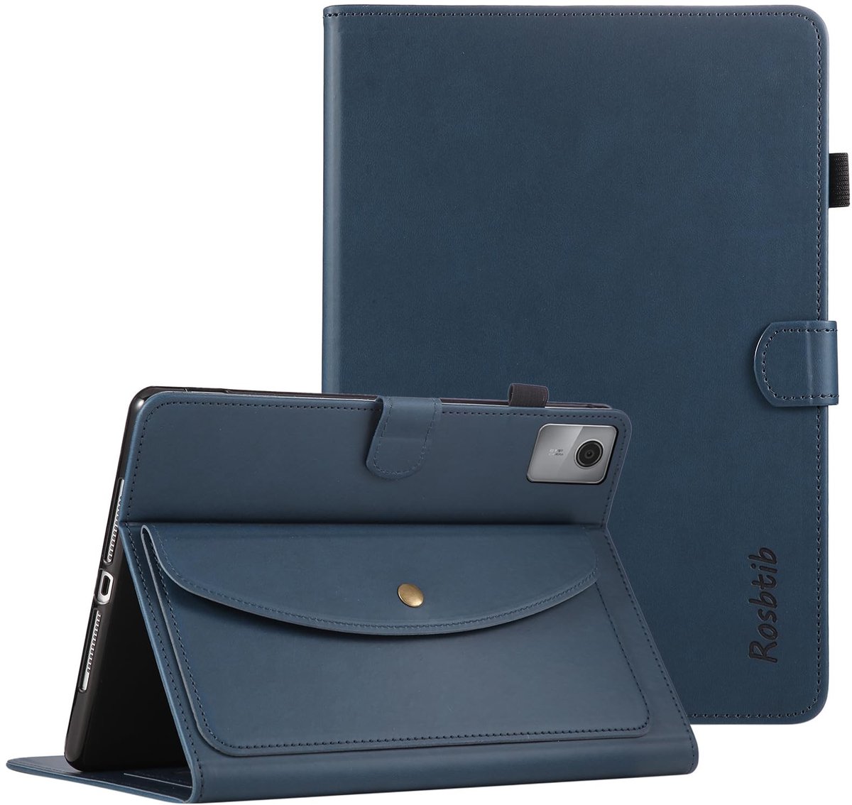 Beschermhoes voor Lenovo Tab M11 11 Inch - PU Leer - Donkerblauw
