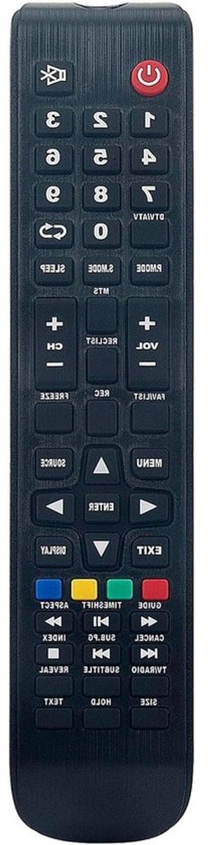 Afstandsbediening TV - Universele afstandsbediening - TV bedienen - Geen programmering nodig - 10 meter bereik - Zwart
