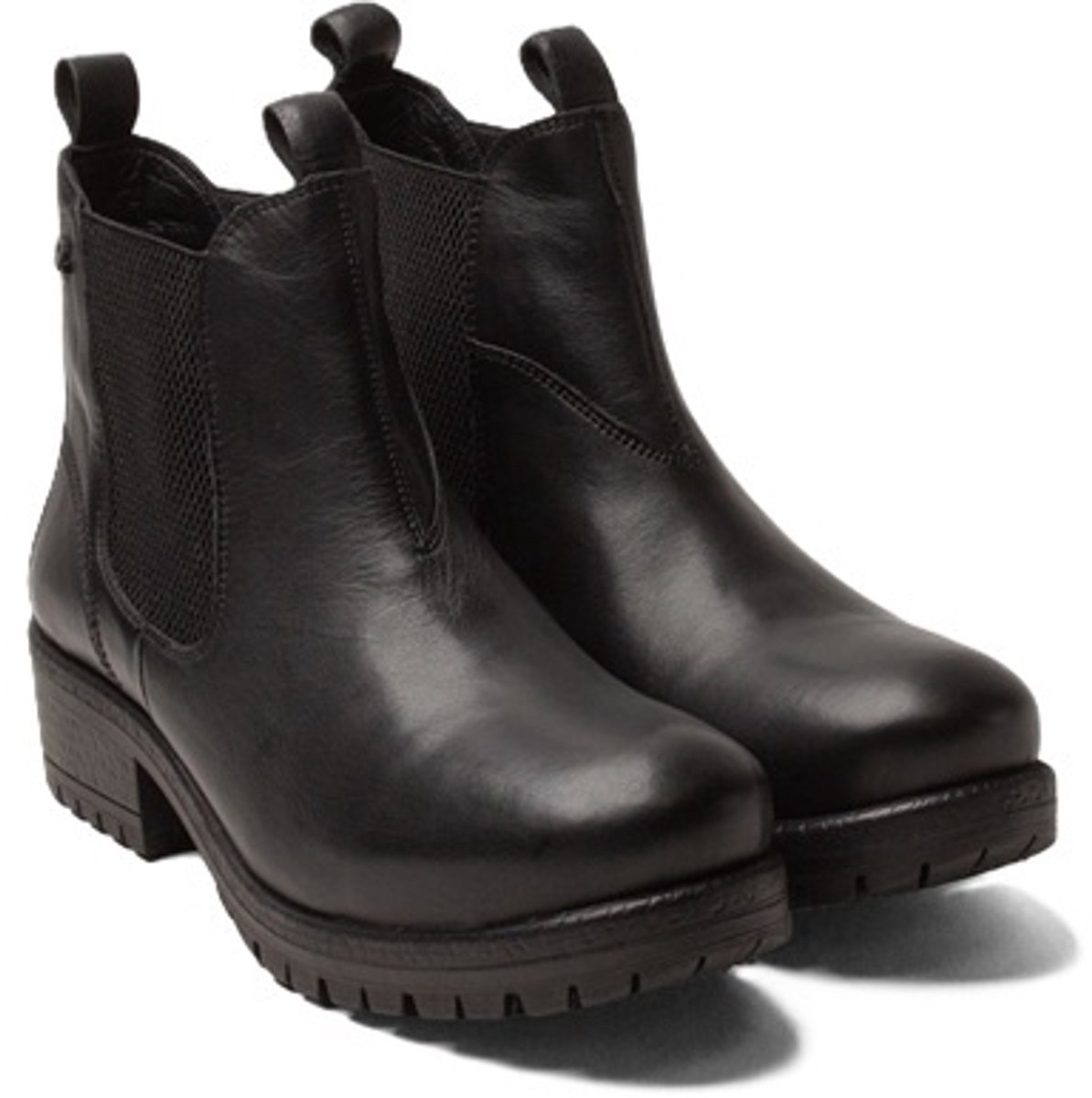 Lazamani dames chelsea boots zwart leer
