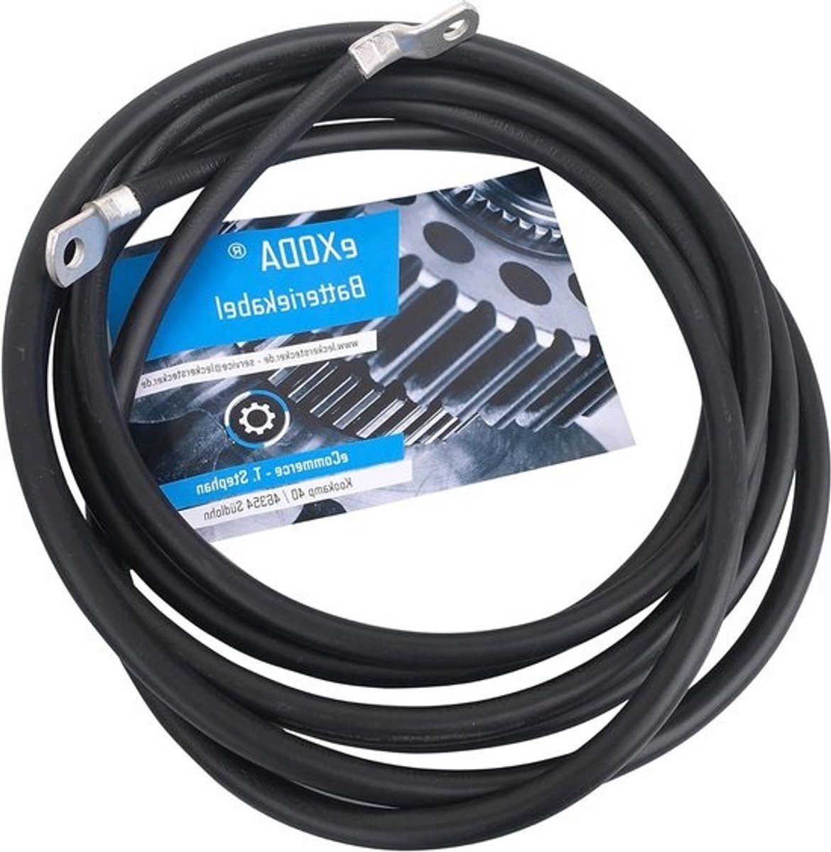 Batterijkabel 50 mm - Stroomkabel Accu - Energie Overzetten - 999% Kopergehalte - 200 cm M10 - Zwart