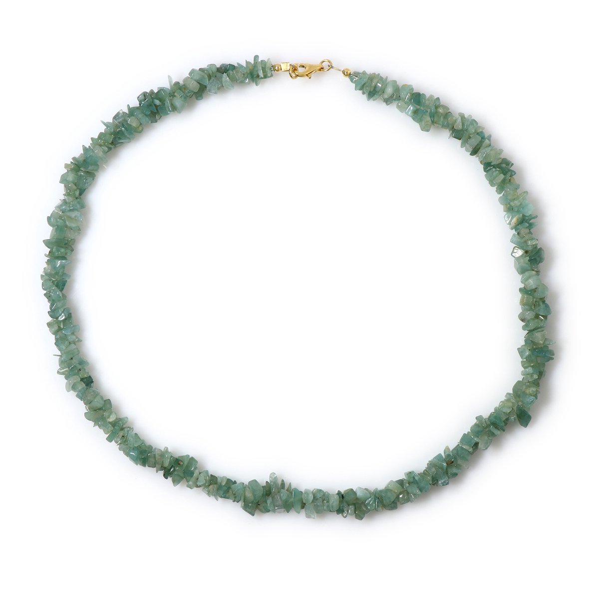 Cavill - 925 Sterling Zilver Vergulde Halsketting - Grandidieriet Fancy Kralen 151,3 ct - Elegante Groene Edelstenen - 45 cm