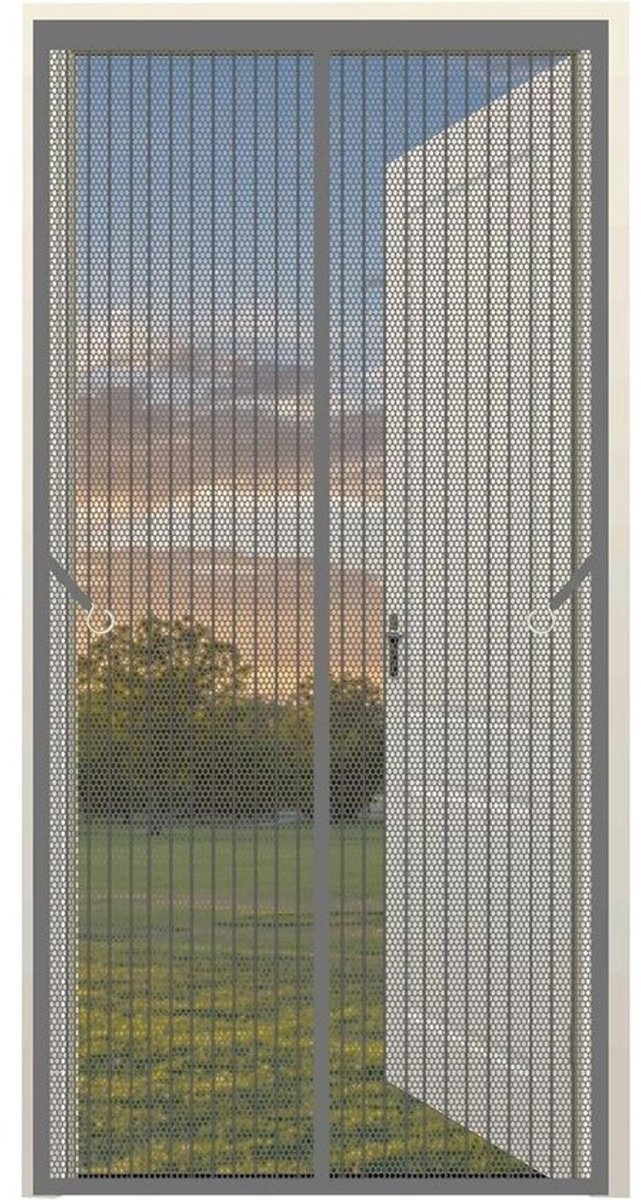 Vliegengaas Deur - Horrengaas Raam - Insecten Buiten Houden - Automatisch Sluitend - 280 x 270 cm - Grijs