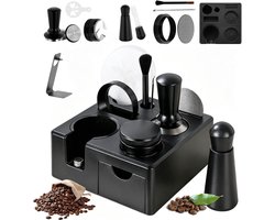 Complete 10-delige Espresso Accessoire Set met 58mm Tamper, Tamper Station en Koffie Gereedschap