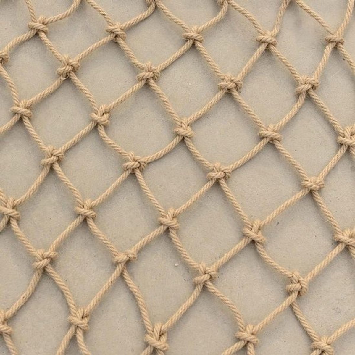 Klimtouw Jute - Veiligheidsnet Touw - Decoratie Planten - Handgeweven Jute - 4 x 4 m - Natuurlijk