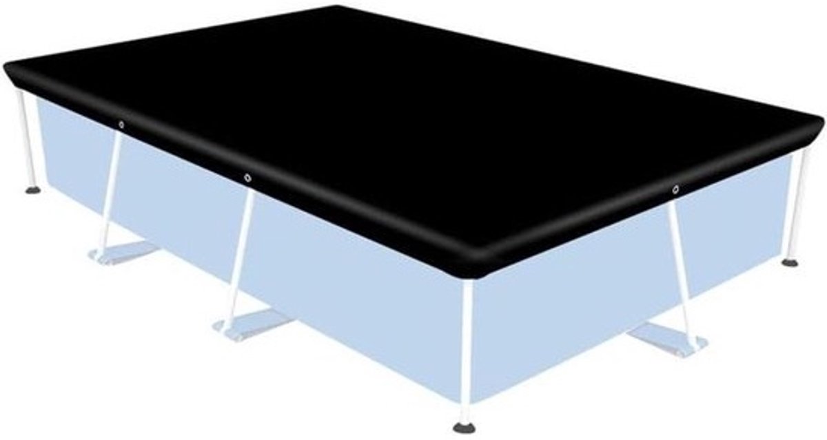 Zwembadafdekking Rechthoekig - Afdekzeil Zwembad - Zwembad Beschermen - UV Waterdicht Stofdicht - 221x150cm - Zwart