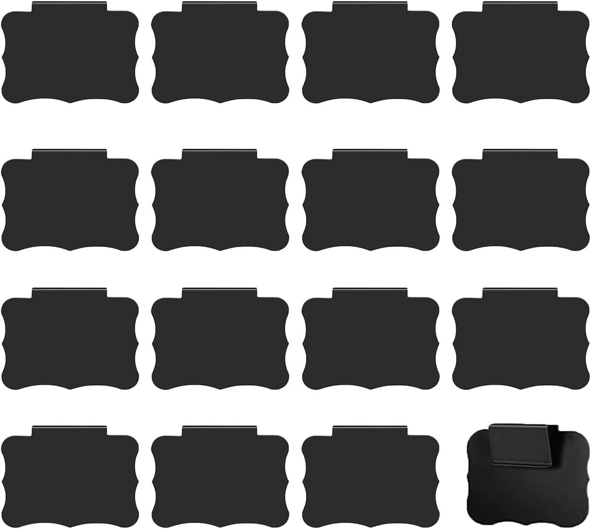 Herbruikbare en Verwijderbare Labels voor Opbergmanden - 16 Stuks voor Organisatie, Label Clips voor Keuken en Pantry, Ideaal voor Opbergdozen en Kasten