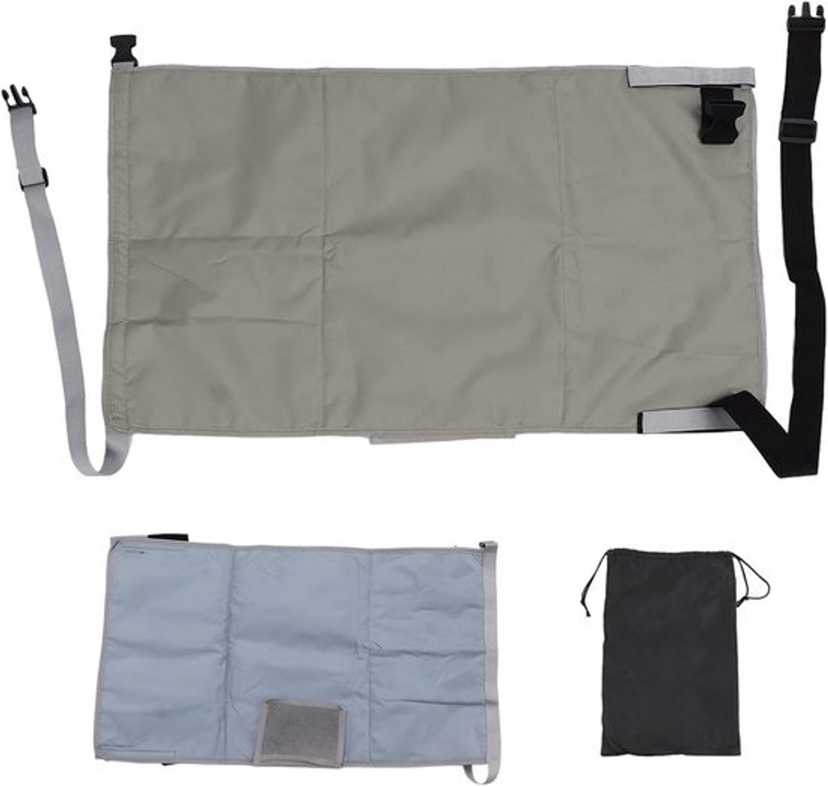 Vliegtuigstoelverlenging Kind - Vliegtuig Bed - Comfortabel Reizen - Opvouwbaar Ontwerp - 79x44cm - Grijs