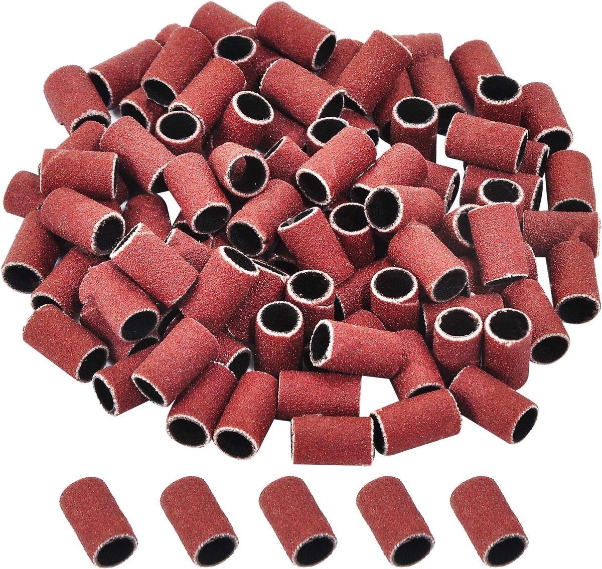 100 Stuks 180# Schuurbanden voor Elektrische Nageldrill - Perfect voor Nagelkunst, Manicure en Pedicure