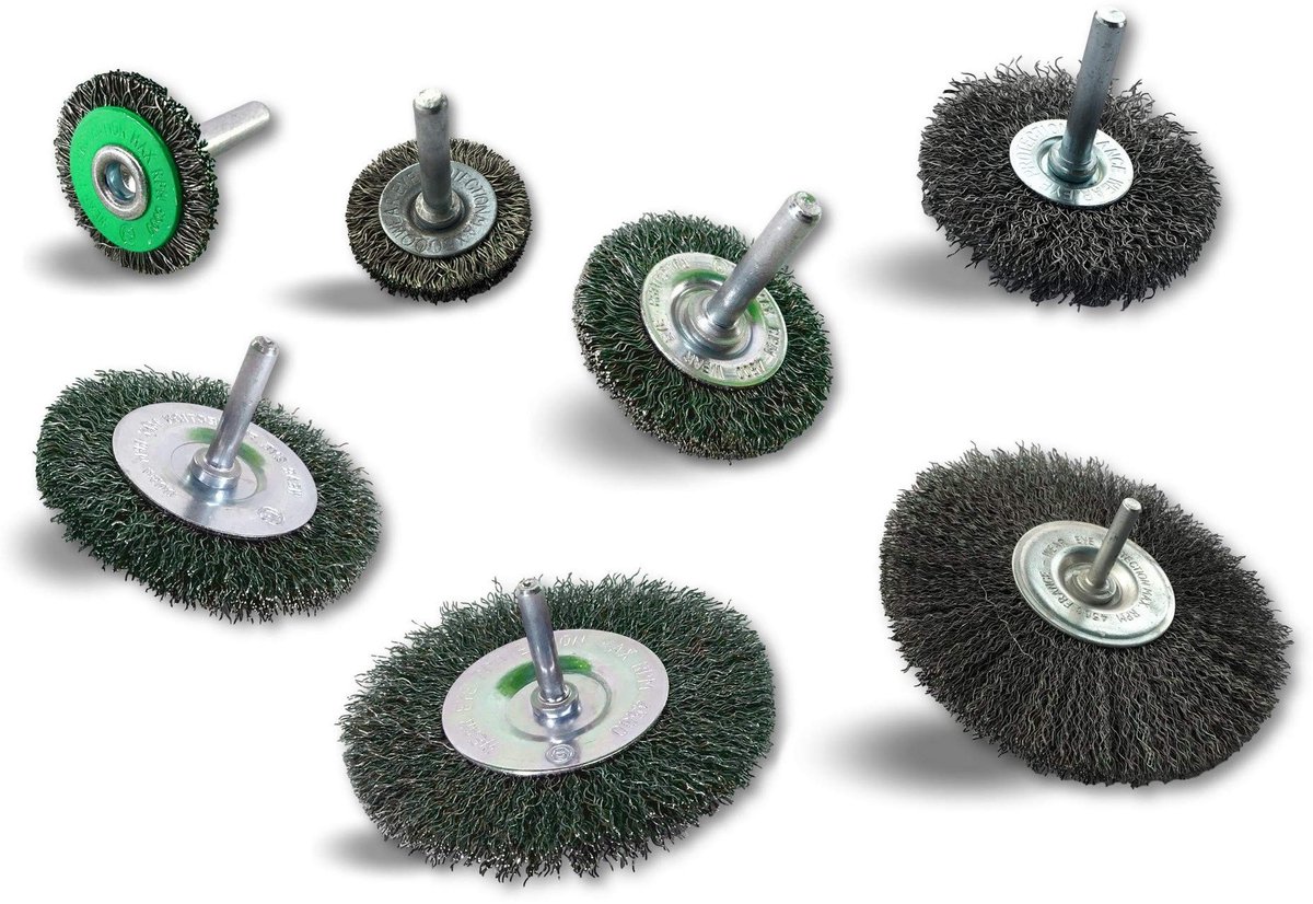 Rotating Metal Brushes Set - 7-delige set met verschillende diameters