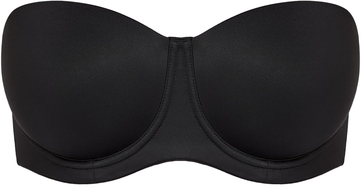 Strapless Push-Up Beha - Plus Size - Zwart