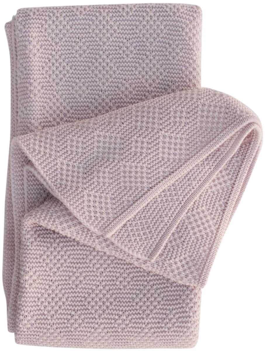 Merino Babydeken - 100% Superfine Wol - Milky Wildberry