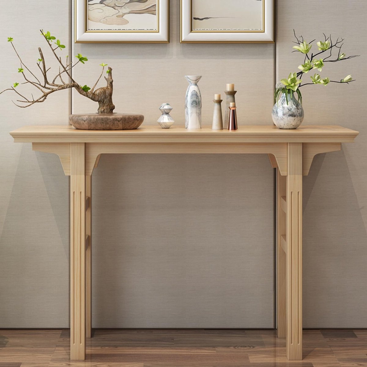 Persoonlijk Altaar Tafel - Meditatietafel voor Woonkamer - Lichtbruin 80cm
