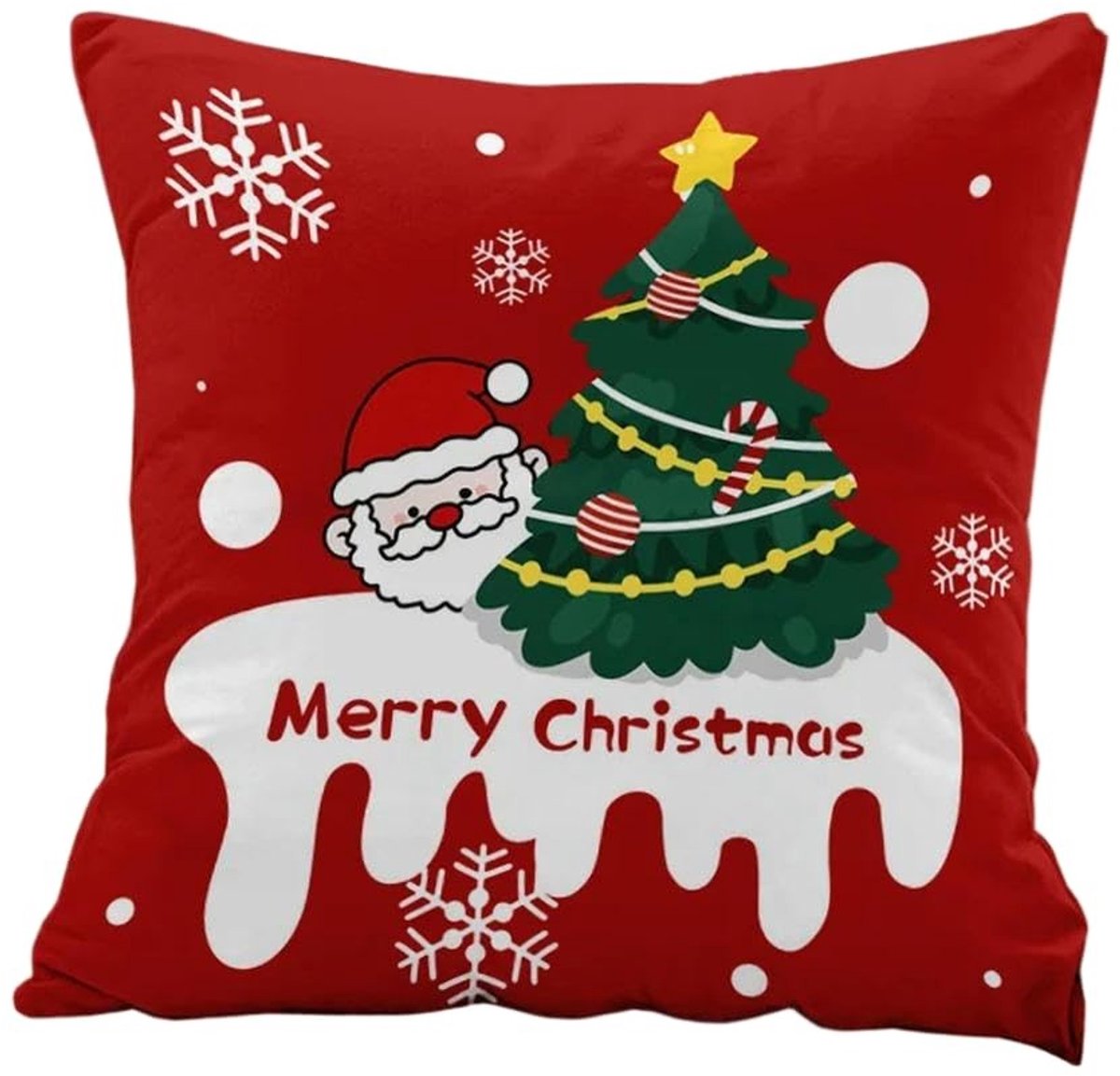 Kerstkussen - Ultra-zacht fluweel - Rood