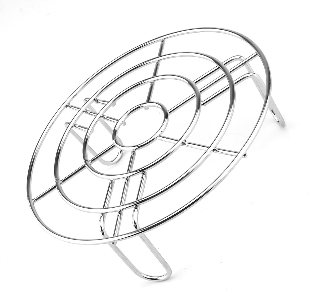 Ronde RVS Kookstandaard voor Airfryer en Bakpannen - Stoominzet, Koelrooster en Griddle Accessoires voor Koken en Bakken