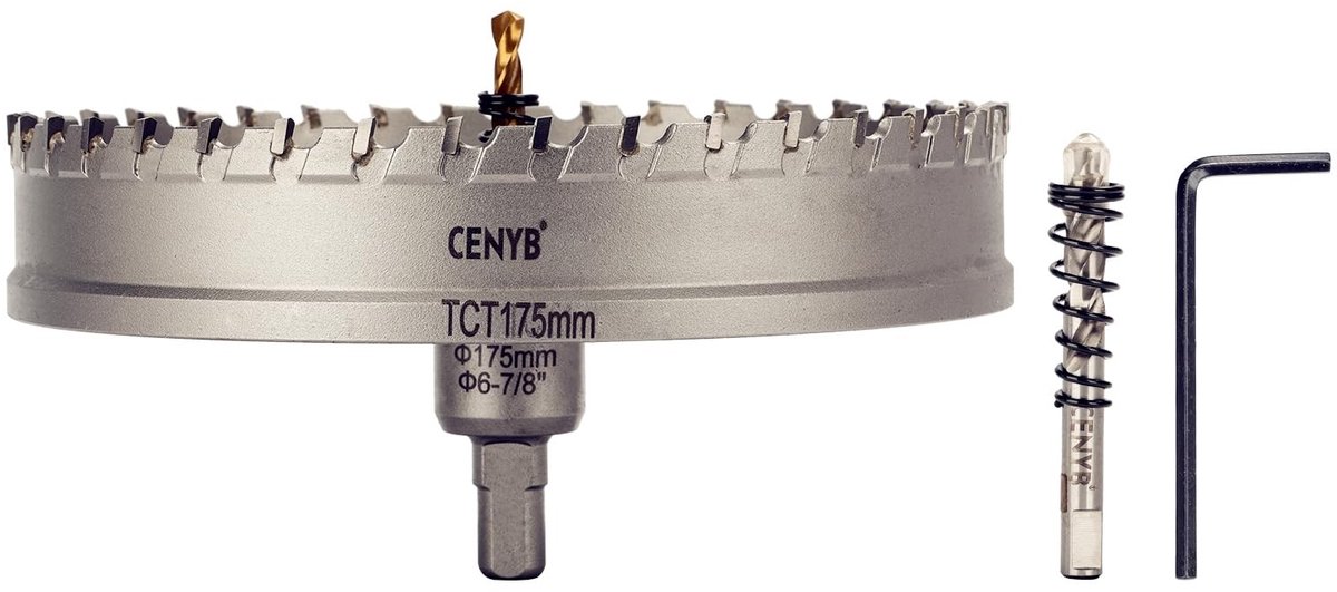Houtzaag met titanium gebonden boren - 175mm