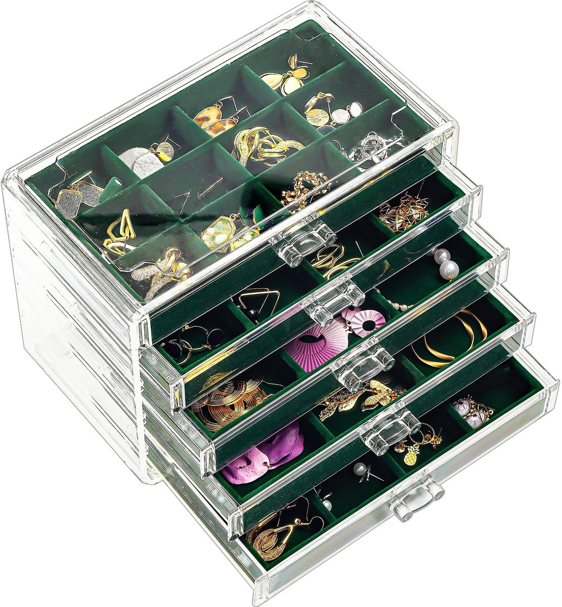 Acryl Sieraden Organizer - 5 Lades - Transparant