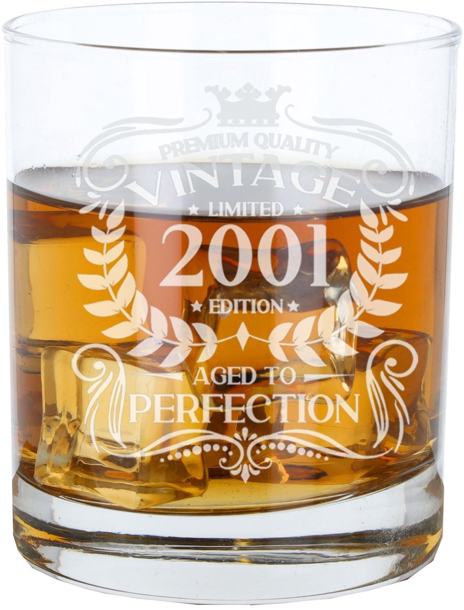 Whiskey Glas - Vintage 2001 - 24ste Verjaardagscadeau