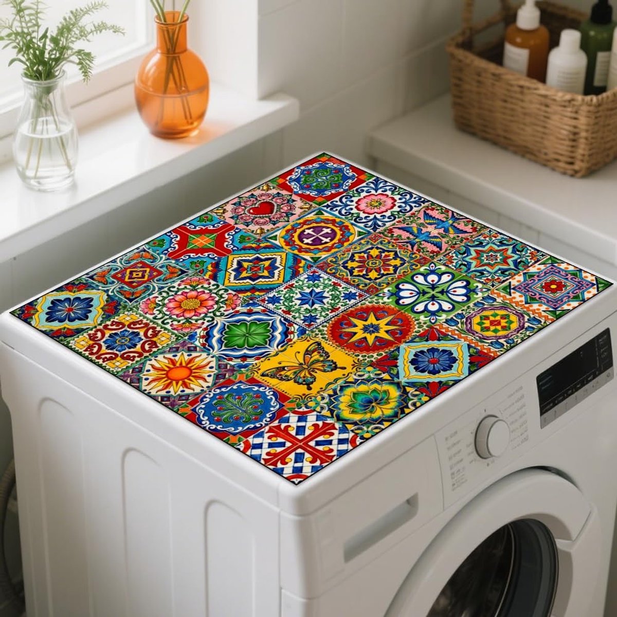 Stofhoes voor wasmachine en droger - Tegelpatroon 60 x 40 cm