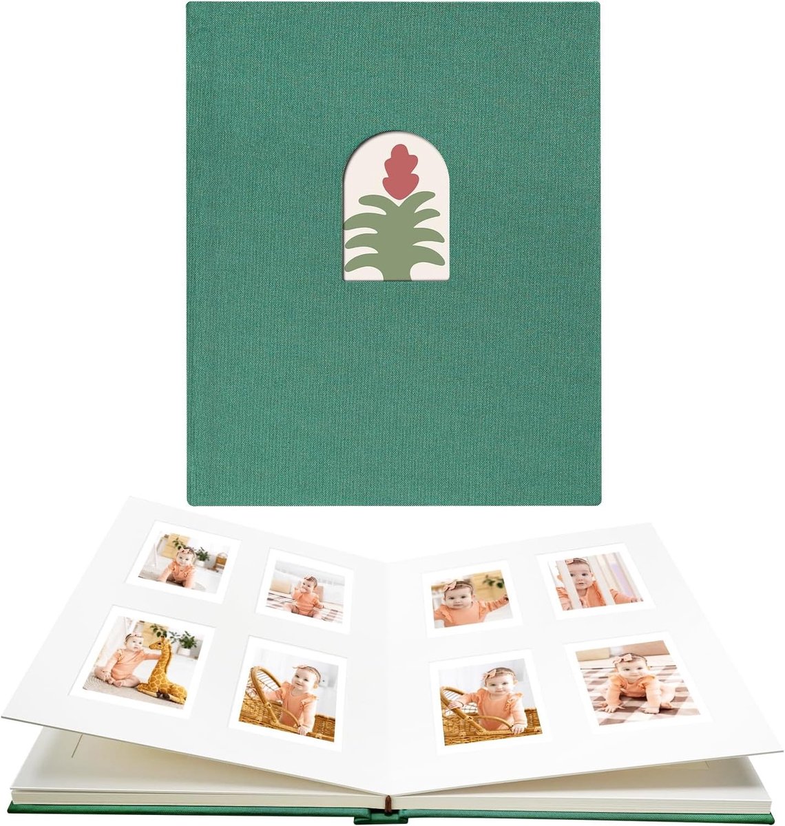 Mini Fotoalbum met 104 Compartimenten voor Instax Foto's en Schrijfruimte, Geschikt voor 6 x 7 cm Afbeeldingen, Perfect voor Bruiloften en Herinneringen