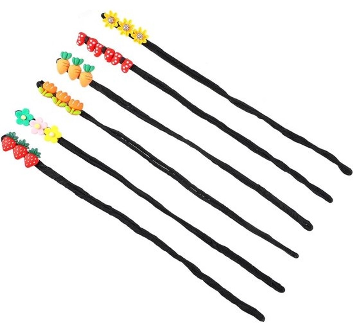 Haarstyling Krulspelden - Haar Krul Set - Haar Versieren - Hitteloos Krullen - 6 Stuks - Diverse Kleuren