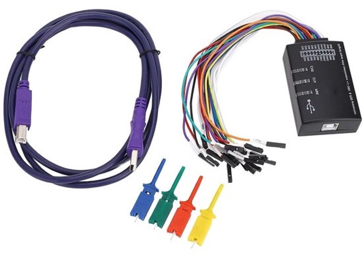 Logica Analyzer - Protocol Analyse - Foutopsporing Elektronica - 16 Kanalen 100MHz - 16 Apparaten - Zwart