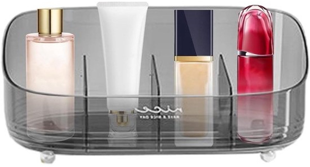 Make-up Organizer - Opbergdoos Cosmetica - Sieraden Opbergen - Verstelbare Interne Structuur - 267 x 187 x 122 cm - Grijs