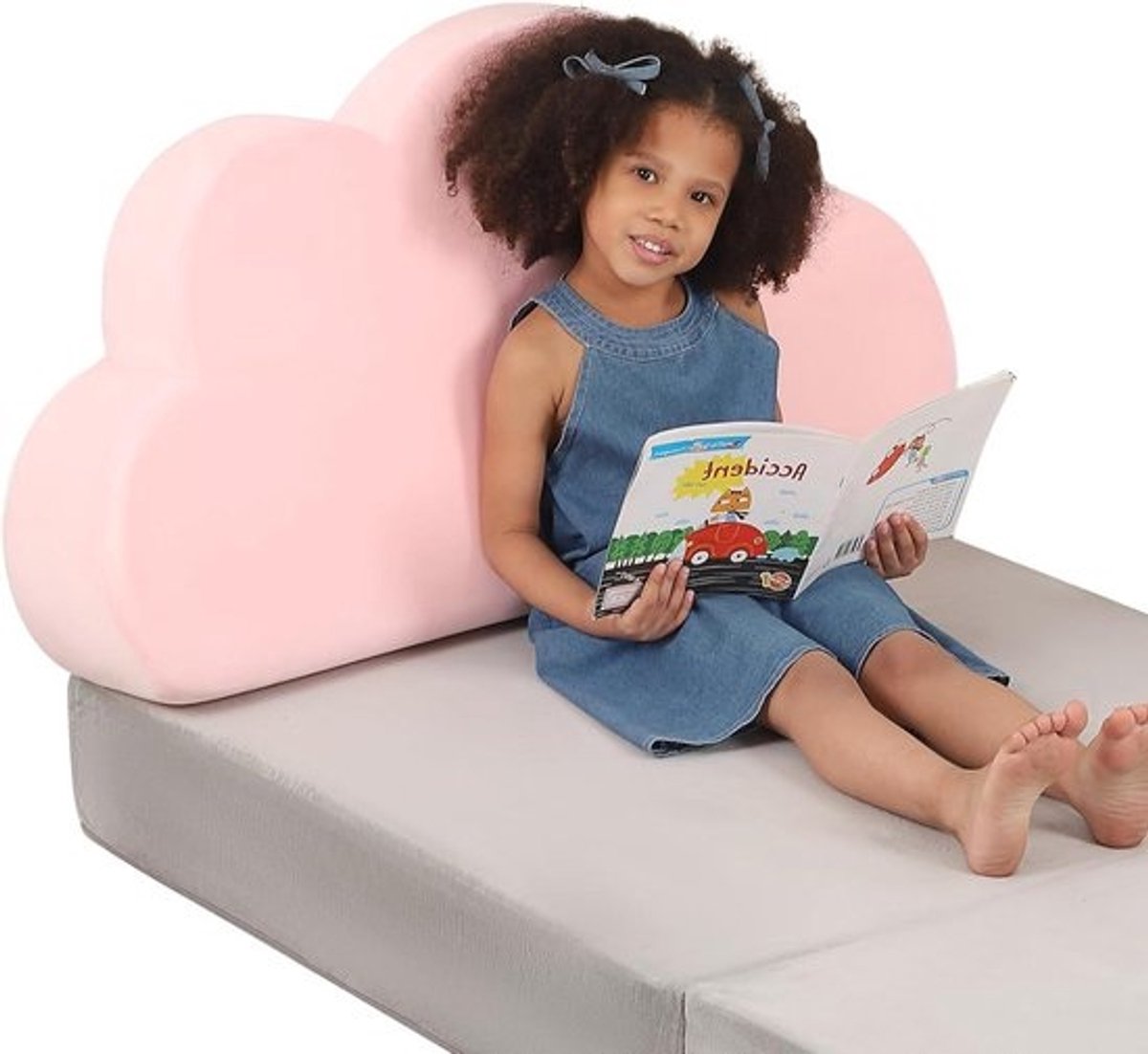 Hoofdkussen - Rugkussen Bed - Ontspannen in Bed - Wolkvorm Ontwerp - Twin - Roze
